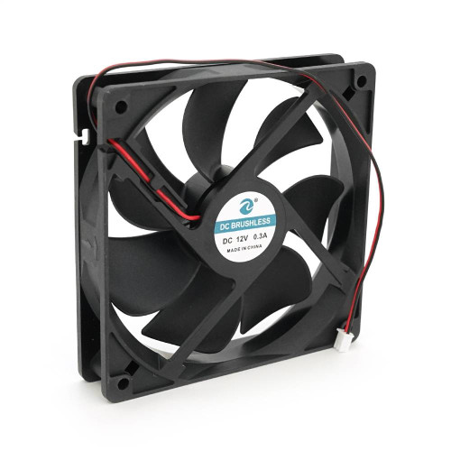 Кулер корпусний Merlion EZF 12025, 120x120x25mm, RPM 1100±10%, 12V/0.3A, 2-pin, Black, OEM