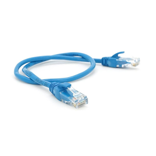 Патч-корд литий RITAR, CCA, UTP, RJ45, Cat.5e, 0,5m, синій Q2000