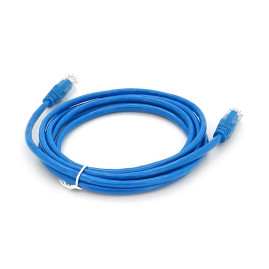 Патч-корд литий RITAR, CCA, UTP, RJ45, Cat.5e, 5m, синій Q250