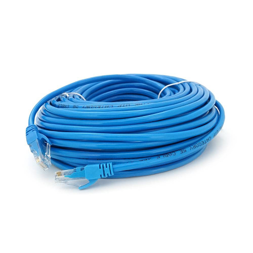 Патч-корд литий RITAR, CCA, UTP, RJ45, Cat.5e, 25m, синій Q50