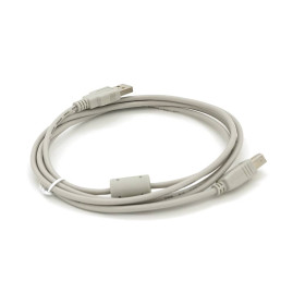 Кабель USB 2.0 AM/BM1 ferite, пакет, довжина 1,8 м., білий