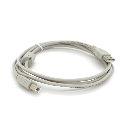 Кабель USB 2.0 AM/BM1 ferite, пакет, довжина 1,8 м., білий