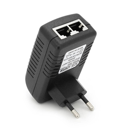 POE інжектор 48V 0,5A (24Вт) з портами Ethernet 10/100Мбіт / с