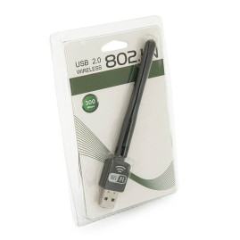 Бездротовий мережевий адаптер з антеною 10см Wi-Fi-USB LV-UW10 -2DB MTK7601, 802.11bgn, 150MB, 2.4 GHz, WIN7 / XP / Vista / 2K /MAC/LINUX