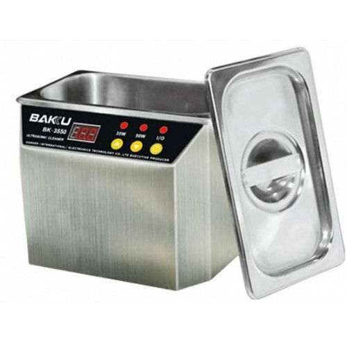 Ультразвукова ванна BAKKU BK3550 Два режими роботи (30W та 50W), металевий корпус, металева кришка