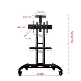 Кронштейн для TV PiPo PP- AVA 1500, 32 "-46" -75 ", до 45кг, кут нахилу ± 15 °, Black, Box