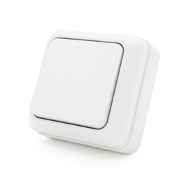 Вимикач одинарний зовнішнього монтажу, White, Q10