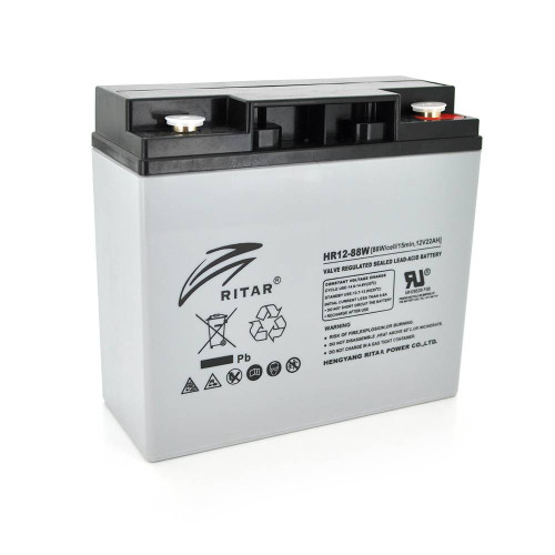 Акумуляторна батарея AGM RITAR HR1288W, Gray Case, 12V 22.0Ah( 181 х 77 х 167 (167 ) 6.50kg Q4