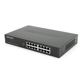Комутатор POE Mercury SG116PS 14 портів POE 100Мбит + 2 порт Ethernet (UP-Link) 100 Мбіт, БП вбудований, кріплення в стійку, BOX (294 * 180 * 44)