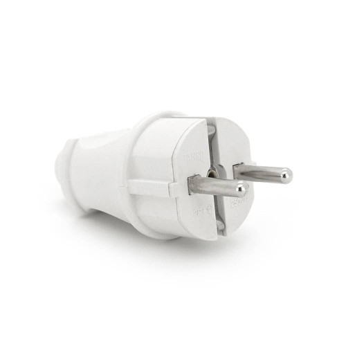 Вилка з заземленням, 16A 250V, A101, White, Q24