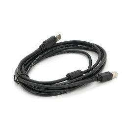 Кабель USB 2.0 AM/BM, 3.0m, 1 ферит, Black, Пакет Q200