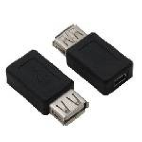 Переходник USB AF (мама) - mini USB (мама)