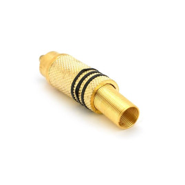 Роз'єм RCA з пружиною (під болт) латунь, 100шт в упаковці, ціна за штуку, Black