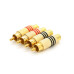 Роз'єм RCA з пружиною (під болт) латунь, 4шт у комплекті, 2*Black, 2*Red
