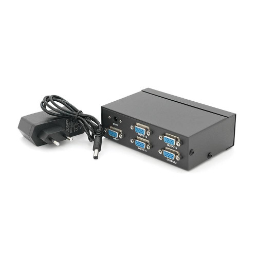 Активний спліттер VGA сигналу KV-FJ2504S 150MHz 4 Port, DC5V/2A
