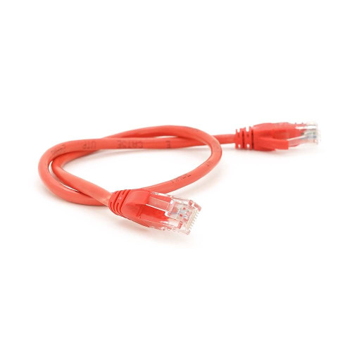 Патч-корд литий RITAR, UTP, RJ45, Cat.5e, 0,25m, червоний, Cu (мідь)
