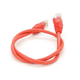 Патч-корд литий RITAR, UTP, RJ45, Cat.5e, 1m, червоний, Cu (мідь)