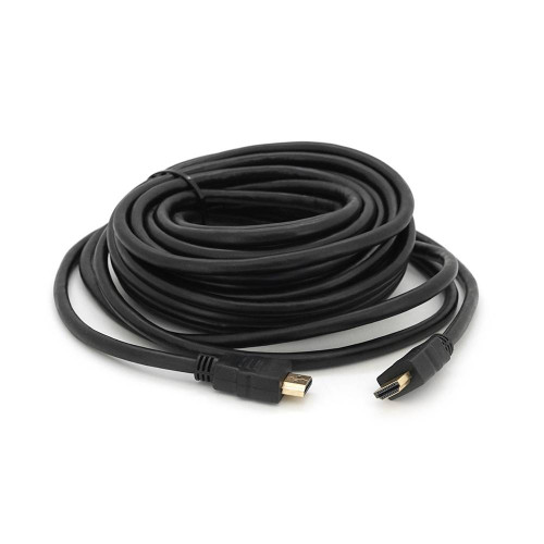 Кабель Merlion HDMI-HDMI HIGH SPEED 10m, v1.4, OD-7.5mm, круглий Black, коннектор Black, (Пакет) Q50