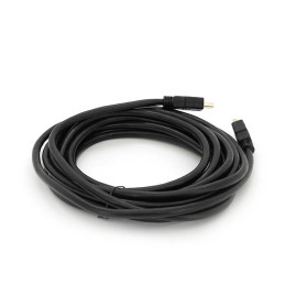 Кабель Merlion HDMI-HDMI HIGH SPEED 5.0m, v1.4, OD-7.5mm, круглий Black, коннектор Black, (Пакет) Q100