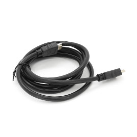 Кабель Merlion HDMI-HDMI HIGH SPEED 2.0m, v1.4, OD-7.5mm, круглий Black, коннектор Black, (Пакет), Q150