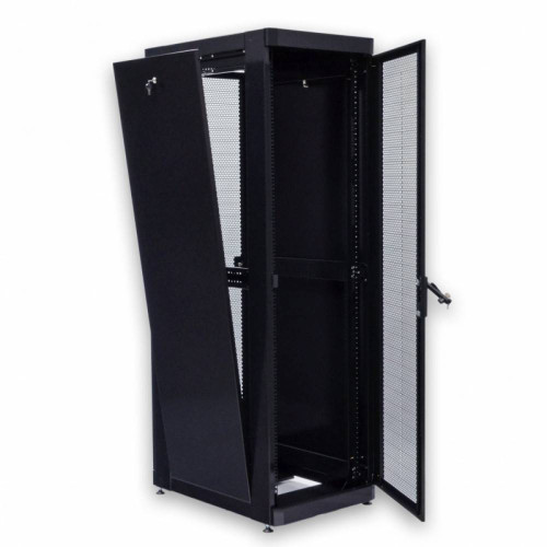 Шафа 19" 42U, 800х865 мм (Ш*Г), посилена, перфоровані двері (66%),чорна