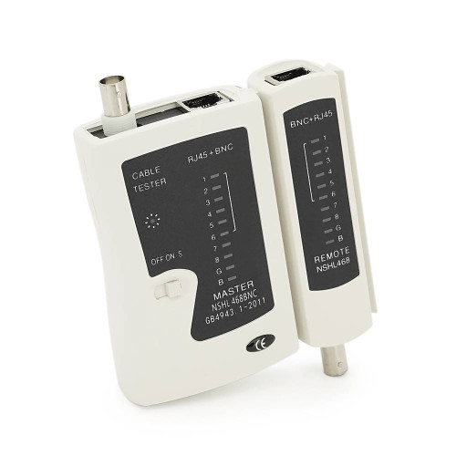 Кабельний тестер Merlion NSHL468BNC, RJ-45 + BNC, батарейки в комплекті немає