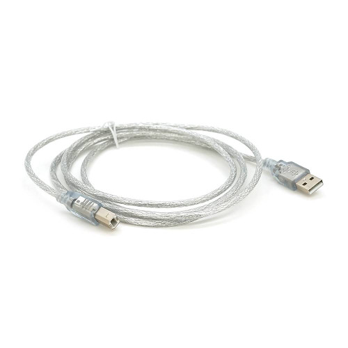 Кабель USB 2.0 AM/BM, 1.8m, прозорий