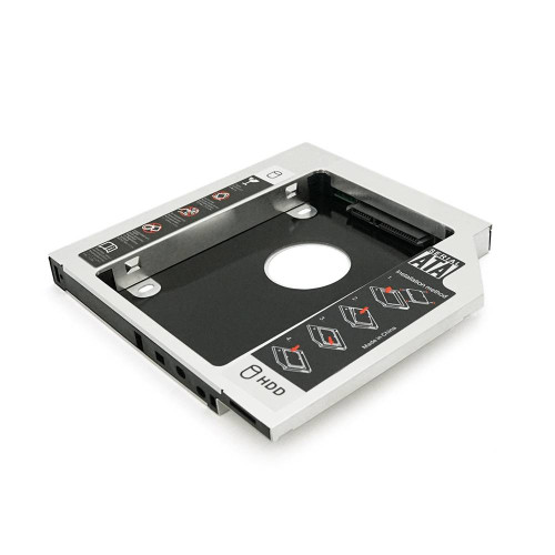 Адаптер підключення HDD 2.5 '' 12.7 mm в відсік приводу ноутбука SATA / mSATA (HDC-25), корпус aluminum+plastic, Blister, Q100