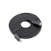 Кабель Merlion HDMI-HDMI 10m, v1.4, плоский Black, (Пакет), Q60