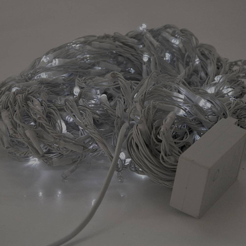 Гірлянда 480LED (Водоспад) White HOT, 8 режимів, 3 * 2метра, біла ізоляція, BOX