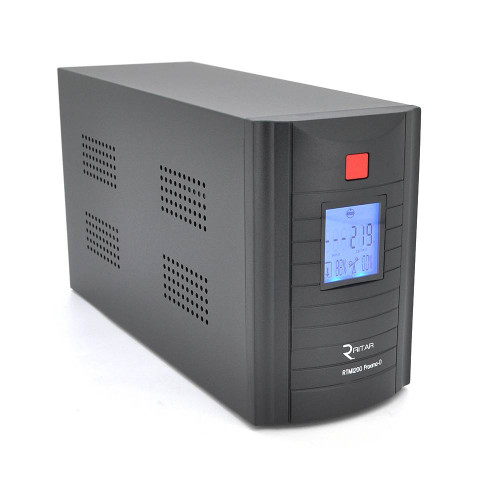 ДБЖ Ritar RTM1200 (720W) Proxima-D, LCD, AVR, 3st, 3xSCHUKO socket, 2x12V7.5Ah, metal Case (350х120х190) Q2