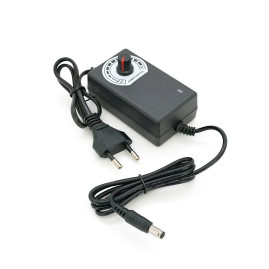 Адаптер живлення LGY-001-2A з регулюванням 3-12V 2A, штекер 5,5*2,5, LED - індикація