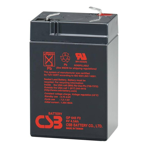 Акумуляторна батарея CSB GP645, 6V 4.5Ah Q20