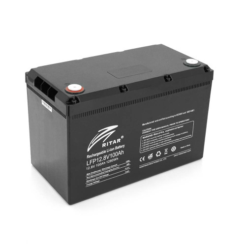 Акумуляторна батарея Ritar LiFePO4 12,8V 100Ah1280Wh BMS100@4S ( 328 x 172 x 215 (220) Q1
