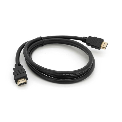 Кабель Merlion HDMI-HDMI HIGH SPEED 1.5m, v1.4, OD-7.5mm, круглий Black, коннектор Black, (Пакет) Q250