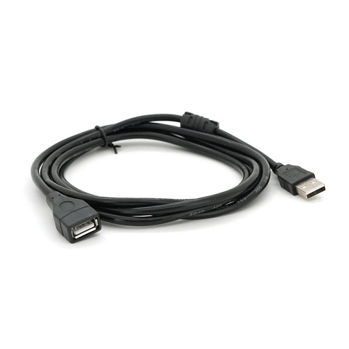 Подовжувач USB 2.0 AM/AF, 2.0m, 1 ферит, чорний Пакет Q250