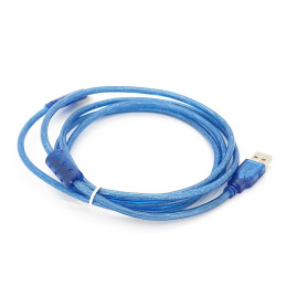 Кабель USB 2.0 RITAR AM / AM, 1.8m, прозорий синій