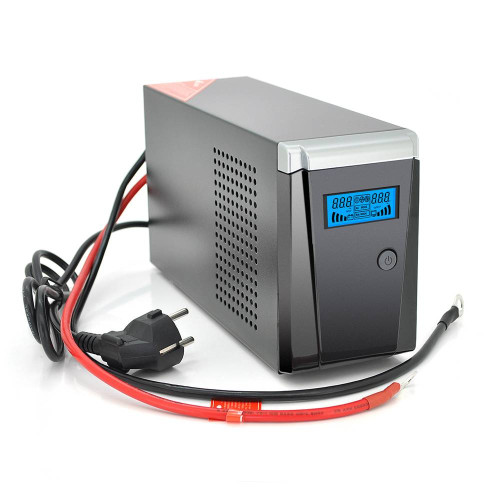 ДБЖ з правильною синусоїдою RITAR RTSW-600 LCD, 12В, під зовнішній АКБ, Q4(320*132*210) 4,2 кг (260*85*140)