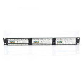 Патч-панель RITAR 24 порти UTP DUAL кат 5Е 19 "1U НЕ екранована чорна Q25