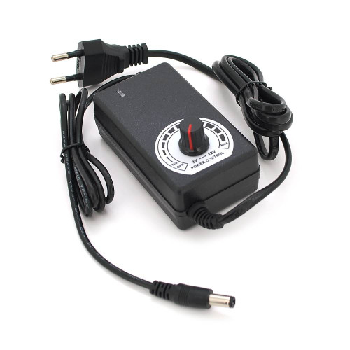 Адаптер живлення NZX-31250 з регулюванням 3-12V 3A, штекер 5,5 * 2,5, LED - індикація+ перехідник
