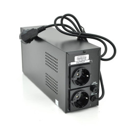 ДБЖ Ritar E-RTM600 (360W) ELF-L, LED, AVR, 2st, 2xSCHUKO socket, 1x12V7Ah, metal CaseQ4 (365*130*210) 4,8 кг (310*85*140)