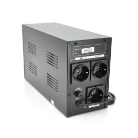 ДБЖ Ritar E-RTM1000 (600W) ELF-L, LED, AVR, 3st, 3xSCHUKO socket, 2x12V7Ah, metal CaseQ2 (405*195*285)10 кг (340*120*190)