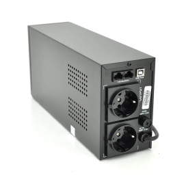 ДБЖ Ritar E-RTM600L-U (360W) ELF-L, LED, AVR, 2st, USB, 2xSCHUKO socket, 1x12V7Ah, metal CaseQ4 (370*130*210) 4,8 кг (310*85*140)