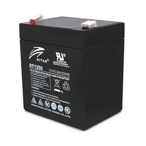 Акумуляторна батарея AGM RITAR RT1250B, Black Case, 12V 5.0Ah ( 90 х70 х 101 (107) )Q10