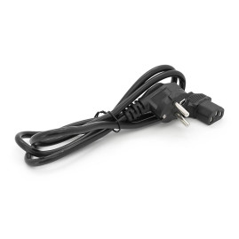Кабель живлення Schuko кутовий PC-186A CEE7 / 7-C13, 1.2M, 0.75mm, євровилках під 90 градусів, OEM Q24/300