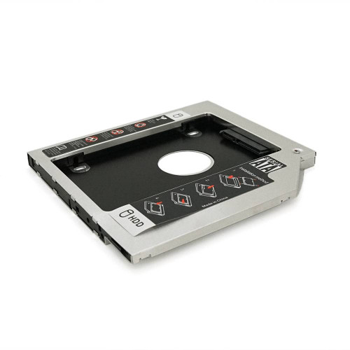 Адаптер підключення HDD 2.5 '' 9.5 mm в відсік приводу ноутбука SATA / mSATA (HDC-25), корпус aluminum+plastic, Blister, Q100