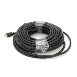 Кабель Merlion HDMI-HDMI HIGH SPEED 20m, v1.4, OD-7.5mm, круглий Black, коннектор Black, (Пакет) Q25