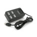 Хаб USB 2.0 4 порти, Black, 480Mbts живлення від USB, з вимикачем, Blister Q100