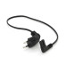 Кабель живлення 0.5m, 0.5mm, PC-184/2 CEE7/16-C7 2 pin (для побутової техніки), Black, 90° OEM Q50/300 МЕДЬ!!!