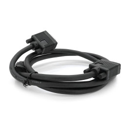Кабель Merlion VGA 1.5m, male to male (тато-тато), 1 ферит, чорний, Пакет Q125